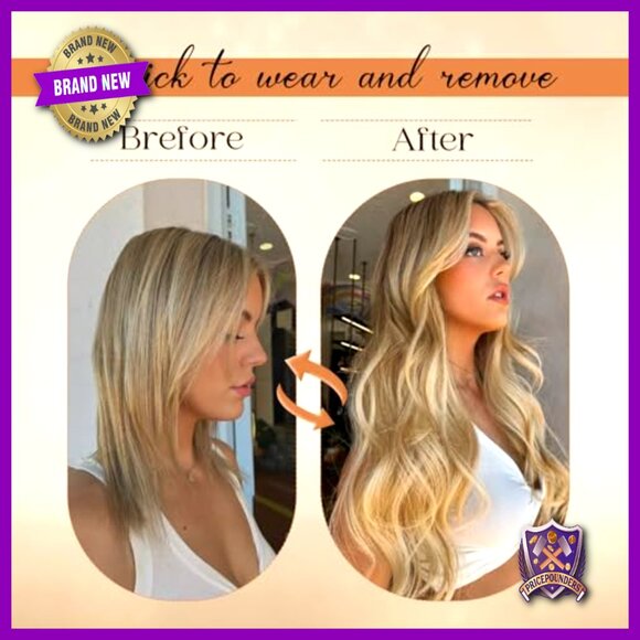 24 Inch Clip In Hair Extensions 8pcs 120g Real Human Hair Double Weft main image 5